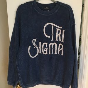 TRI SIGMA Corded Crew Sorority Sweatshirt vintage